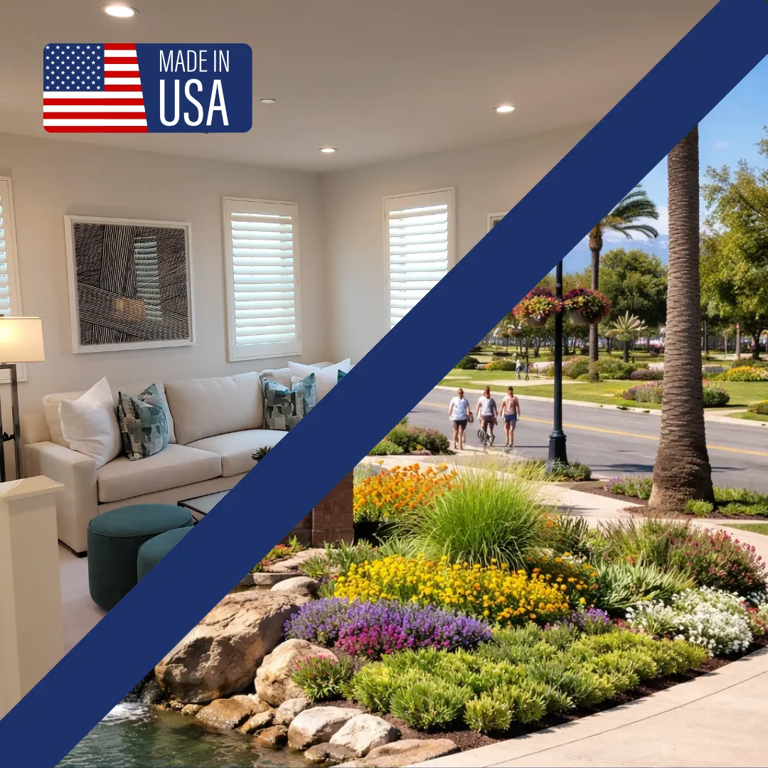 Plantation shutters in a Fountain Valley home