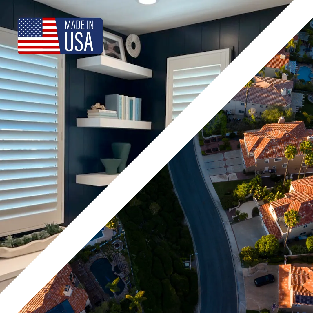 Plantation shutters in a Laguna Niguel home