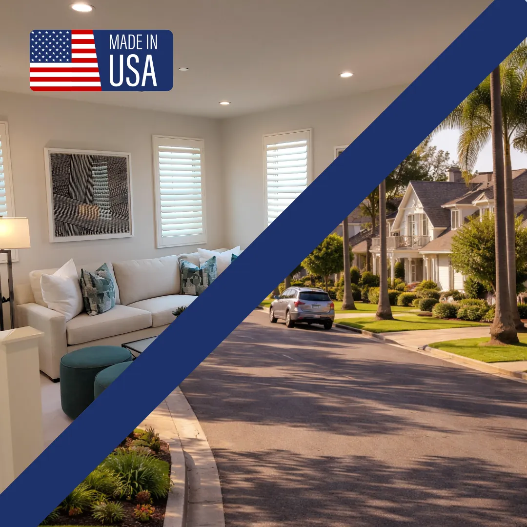 Plantation shutters in a Rossmoor home