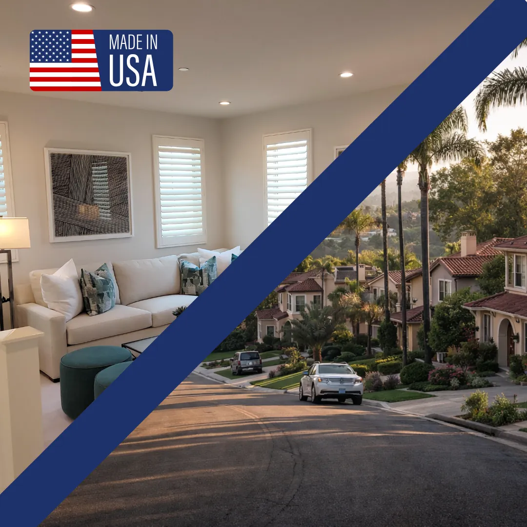 Plantation shutters in a Scripps Ranch home