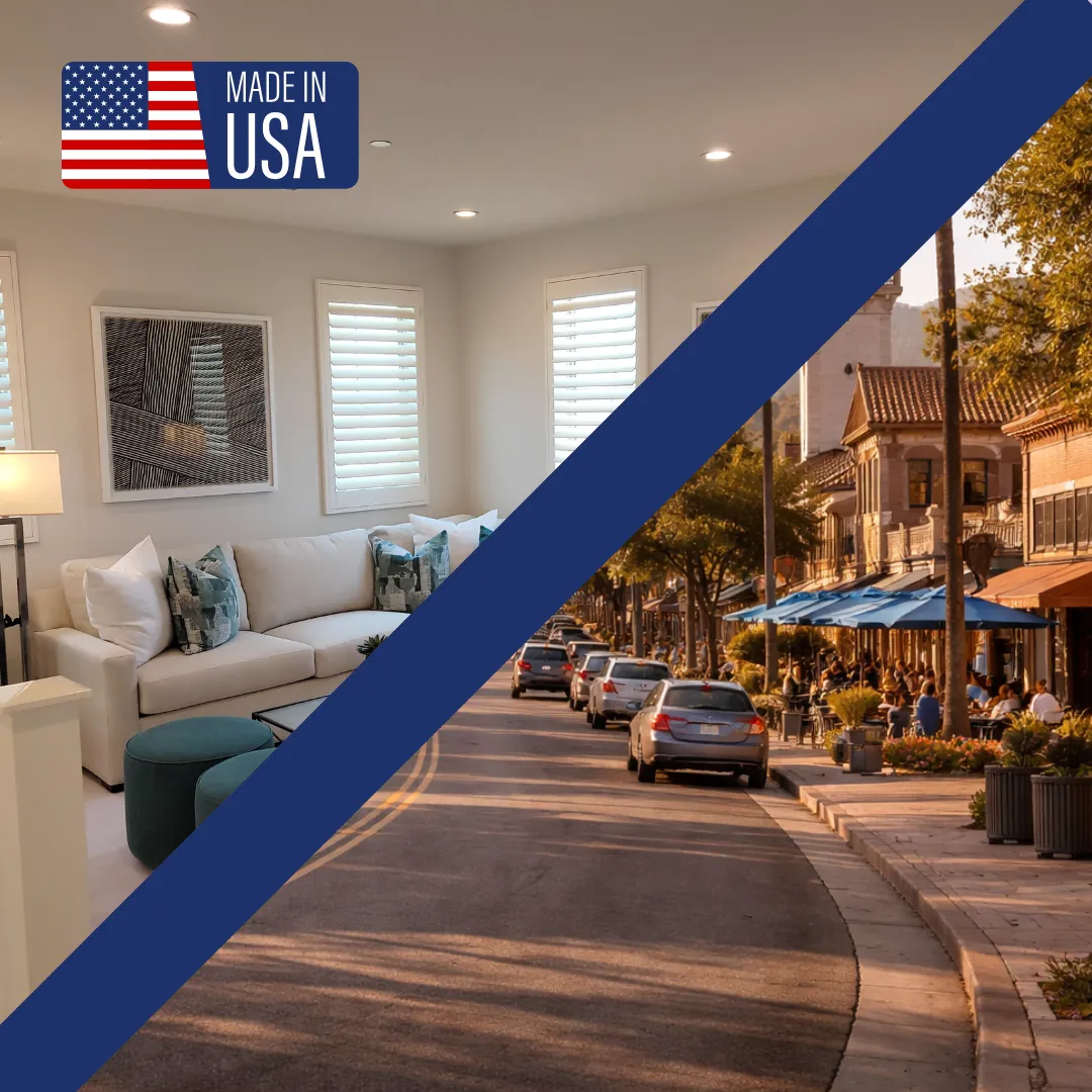 Plantation shutters in a Whittier home